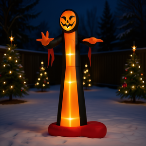 Decorazione Gonfiabile di Halloween a Forma di Grimorio di 3,6 Metri con Luci e Faccia di Zucca per Esterni - Product Image 2