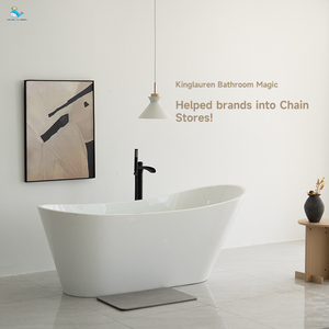 Kinglauren <span class=keywords><strong>Achat</strong></span> en Vrac Standard 170cm Style UE Offre Spéciale pour Salle de Bain <span class=keywords><strong>Baignoire</strong></span> Acrylique Blanc avec Vidange - Product Image 1