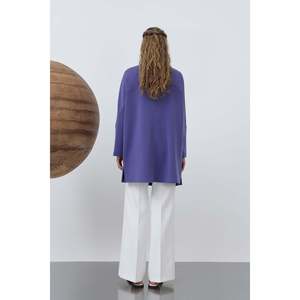 Túnica Morada con Capucha para Mujer Puane, con Detalle de Cremallera Frontal, Tela Suave para Uso Diario Informal y Deportivo - Product Image 3