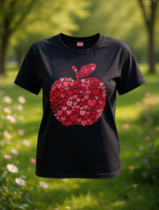 T-shirt Oversize da Donna Taglie Forti Girocollo Manica Corta Stampa San Valentino in Cotone Jersey Collezione Primavera Estate - Product Image 2