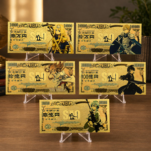 Billet de banque en or <span class=keywords><strong>Sword</strong></span> <span class=keywords><strong>Art</strong></span> Online - Article de collection anime japonais 16x7,6cm en PET avec feuille d'or pour fans et cadeaux de fêtes - Product Image 4