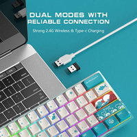 60% clavier mécanique rvb filaire à la mode type-c charge Interface USB nouveau clavier mécanique rvb de jeu sans fil