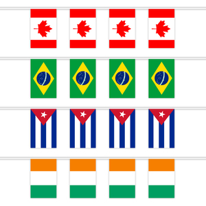 Vente en gros de drapeaux à cordes suspendus pour tous les pays banderoles pour événements sportifs drapeau décoratif à cordes du Chili - Product Image 6