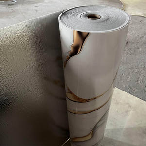 สติกเกอร์ติดผนังลายหินอ่อนเงาสูงสติกเกอร์ติดผนังทำจากโฟมแบบลอกออกได้วอลเปเปอร์ม้วนสำหรับติดผนัง - Product Image 4