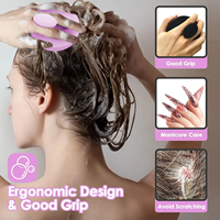 Silikon-Kopfhautmassagegerät Shampoo-Bürste zur Schuppenentfernung Haarwuchs-Förderung Weiche Borsten Nass-Trocken-Anwendung Salon Großhandel Individuelles Logo OEM ODM
