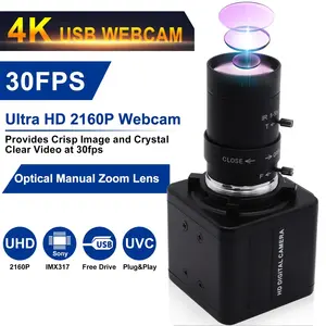 Мини USB-камера ELP IMX317 UHD 4K с ручной фокусировкой, 5-50 мм, оптический зум, 3840x2160, 30 кадров в секунду, аудио-камера, 4K USB веб-камера