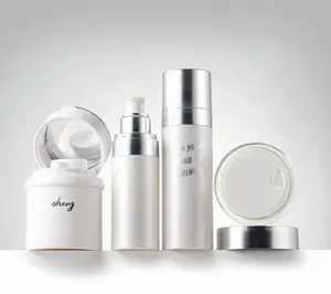 2024 Premium Plastic Vacuum Eco friendly sustainable cosmetic packaging set custom airless skincare lotion serum pump bottle