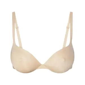 Venta al por mayor de fábrica NIPPLE PUSH-UP Bump Bra de reunión brillante con anillo de acero Sujetador de talla grande