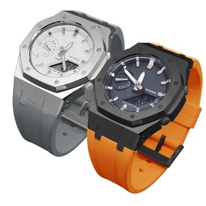 Boîtier de montre en acier inoxydable Gmas2100 avec bracelet en caoutchouc, bande en silicone, modification du cadran, remplacement pour <span class=keywords><strong>GMA</strong></span>-<span class=keywords><strong>S2100</strong></span> - Product Image 4