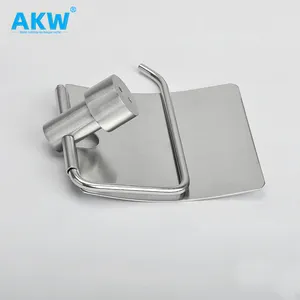 Akw dengan perekat diri barang rumah knurled kamar mandi toilet pemegang kertas kotak gaya modern untuk dapur