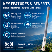 Antenne de communication omnidirectionnelle extérieure en FRP pour ADS-B 868/978/1090 MHz, compatible UAV FPV et Flight Aware