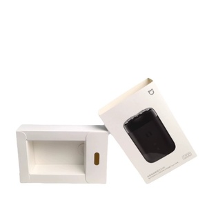 Custom foldable drawer box for electric shavers, white cardstock <b>packaging</b> with full color <b>printing</b> and design <b>services</b> - Product Image 1