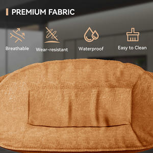 Tabourets de bar pivotants à double couche réglables, ergonomiques, en métal moderne, rembourrés, pour une utilisation en extérieur et en salle à manger - Product Image 2