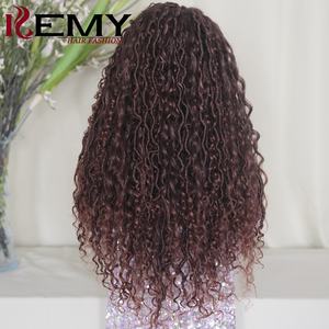 KEMY HAIR Perruques tressées synthétiques pour femmes Perruque noire droite avec bandeau et extension de cheveux fabriquée à la machine <span class=keywords><strong>Nu</strong></span> Locs - Product Image 3
