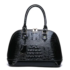 <span class=keywords><strong>2019</strong></span> la india último modelo de producto de patrón de cocodrilo brillante patente de lujo de cuero de señoras bolsos de bandolera bolsos para mujeres - Product Image 1