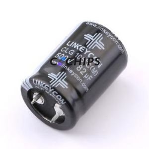 ZCLG820M500SBAAN350L Snap-in Aluminum Electrolytic Capacitor Through hole Component (THT),D25xL35mm 82uF 20% 500V 10mm - Product Image 1