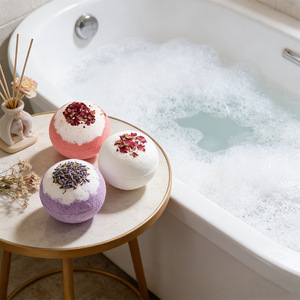 Bath Salt Ball With Dried Flowers 100G Relaxing For Women Bath Use - Product Image 2