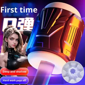 Manual Masturbation Cup for Men TPE Soft <b>Dildo</b> Adult Sex Toy Made Automatic Thrusting Telescopic Male Masturbator Sex Toys - Product Image 2