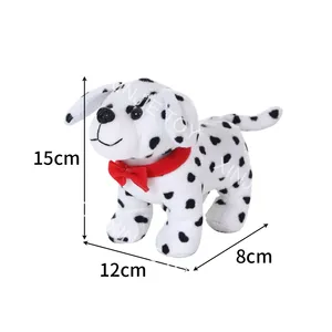 Nuovo adorabile peluche 15CM in piedi in bianco e nero postura pecora giocattoli con collana hang tag emulazione su misura peluche pecora giocattoli