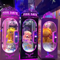 Meilleur prix Machine à prix coupé à pièces Machine de jeu cadeau Smart Automatic Pink Date Maquina De Garra Ciseaux