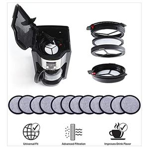Lot de 12 disques filtrants à eau au <span class=keywords><strong>charbon</strong></span> de remplacement <span class=keywords><strong>pour</strong></span> les machines à café Mr. Coffee - Product Image 2