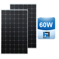 Panneaux solaires à haute efficacité Panneaux solaires monocristallins PV 60w 100w 150W 200W panneau solaire en verre