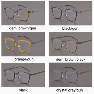 Gafas de titanio 9749, montura de gafas ultraligera de alta calidad, Forma de cara de diamante, sin tornillos, a juego para hombres con miopía - Product Image 3