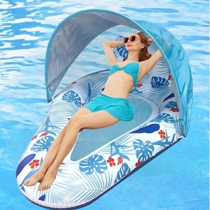 Mùa Hè Hồ Bơi <span class=keywords><strong>Inflatable</strong></span> Phòng Chờ Ghế Nước Ánh Sáng Hình Chữ U Ghế Sofa Với Mái Hiên - Product Image 4