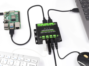 Trung tâm USB cấp công nghiệp Waveshare, mở rộng cổng 3.2 USB 4x USB3.0, máy chủ kép có thể chuyển đổi, bảo vệ đa - Product Image 5