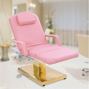 <b>Electric</b> Beauty Bed HZKF600 Pink Massage <b>Table</b> With 3 Motor Height Adjustable Reclining Salon Spa Chair - Product Image 1