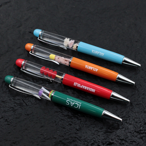 Pulpen Promosi Logo OEM dengan Cairan Mengambang 2D/3D, Alat Tulis Unik, Pulpen Logam Plastik Kuning, Hadiah untuk Acara - Product Image 5
