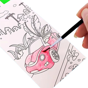 Bán buôn an toàn có thể tái chế Túi Bookmark trẻ em săn chắc đồ chơi Doodle màu nước cuốn sách sơn da và giấy bìa chất liệu - Product Image 2