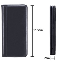Nouveauté : Étui portefeuille à rabat en cuir véritable fait main de luxe, anti-radiation EMF avec aimant caché, pour Fujitsu Arrows 5G F51-A
