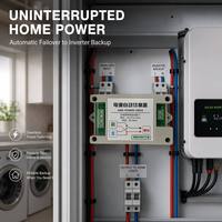 Commutateur de transfert automatique double alimentation CA bipolaire ATS 75V-275V universel pour camping-car, système solaire hors réseau, protection contre les pannes de générateur