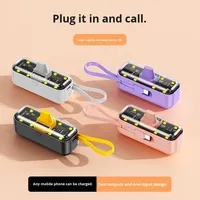 Batterie externe universelle portable étanche à charge rapide avec câble intégré, type C, lithium polymère, grande capacité 10000 mAh, fabriquée au Japon