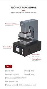 เครื่องซ่อมโทรศัพท์มือถือ TBK 201D แบบใช้ความร้อนและแรงดัน โครงสร้างโลหะ หมุนได้ 360 องศา สำหรับซ่อมหน้าจอและฝาหลัง - Product Image 5