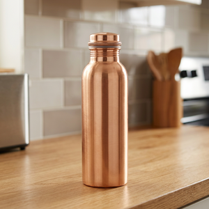 Bouteille d'eau en cuivre BS International NA75, effet miroir brillant, écologique, 350ml-1000ml, avec poignée, pour l'extérieur - Product Image 1