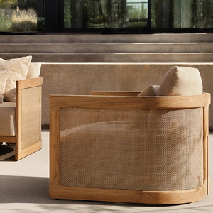 Luxuriöses Garten-Sofa-Set aus Teakholz für Hotels – Moderne Outdoor-Möbel für Villengärten, Terrassen und Pools – Wasserdicht und Sonnenbeständig aus Massivteak - Product Image 1