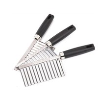 Multifunctionele roestvrijstalen handmatige snijder & hakselaar voor frieten, aardappelen, wortelen, komkommers - gegolfde groentesnijder