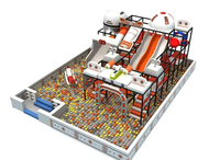 Aire de jeux intérieure pour enfants : Château gonflable, espace de jeu pour tout-petits, maisonnette pour bébés, parc d'attractions, piscine à balles et toboggan