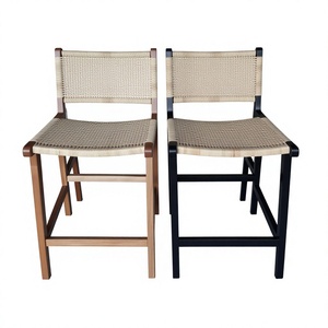 Modern Rattan <b>Dining</b> <b>Chair</b> With Wood Legs For Home Furniture - Product Image 1