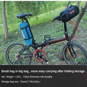 Sac de transport pliable pour vélo 4 pouces BSCI Factory 20 - Housse de voyage étanche pour vélo, sac de transport pour vélo en extérieur pour voitures, trains, voyages en avion - Product Image 6