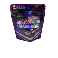 3.5g Cali Zipper Mylar Sac Forme Spéciale Die Cut Holograph Box pour Chewing-Gum Lait Gelée-Comestible avec Boîte