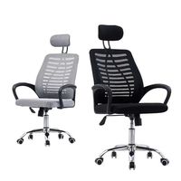 Chaise de bureau pivotante à dossier haut avec appui-tête confortable, chaise de conférence pour personnel de bureau à domicile, chaise d'étudiant pour dortoir