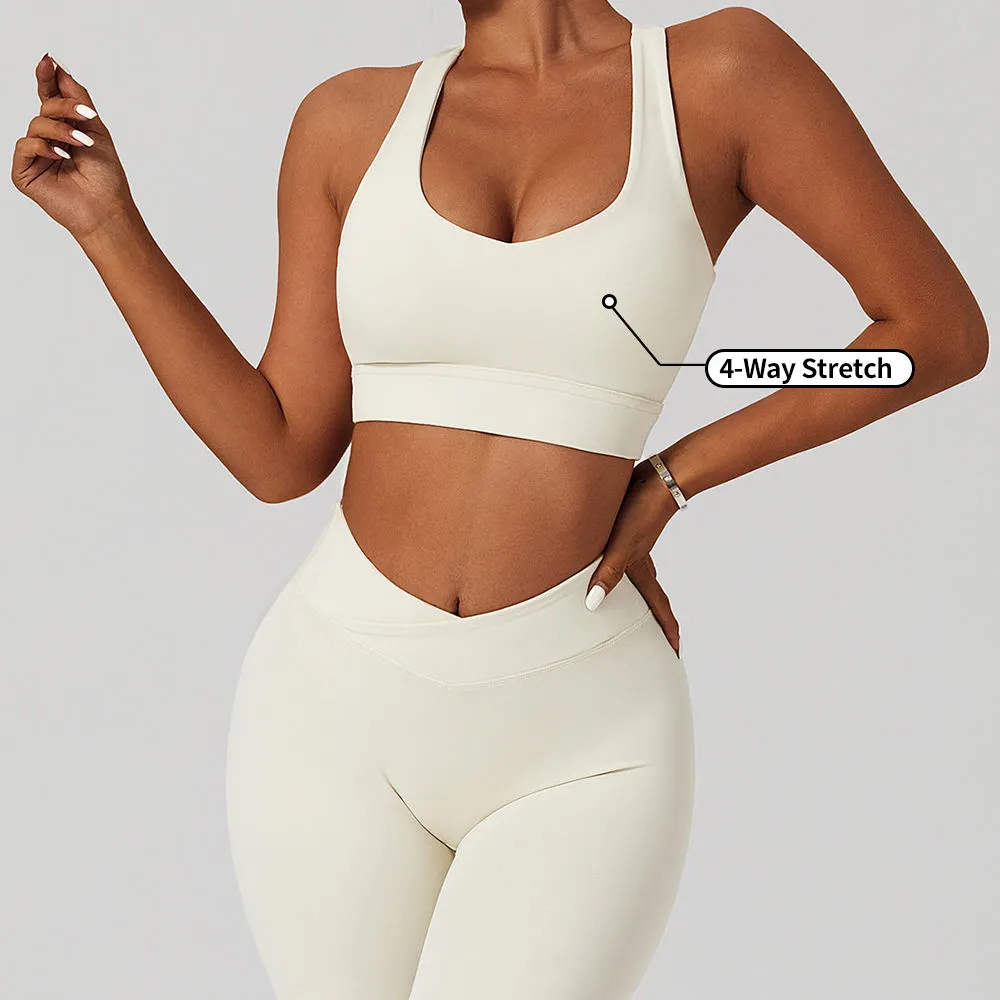 Summer Women Undershirt 1X-6X Workout Clothing 2 Pcs Fitness Suit Gym Wear Ladies Sports Bra Activewear Yoga Sets