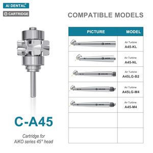Serie AiKO <span class=keywords><strong>Dental</strong></span> ad alta velocità cartuccia rotori per turbina ad aria Handpiece odontoiatria accessori di ricambio 1 pz - Product Image 4