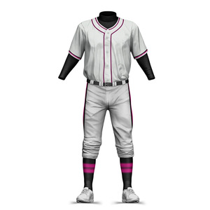 Uniforme de baseball en tissu polyester doux à 100 %, prix raisonnable, fabrication professionnelle, vêtements d'équipe pour l'entraînement. - Product Image 2