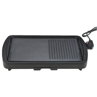 Grille antiadhésive de table en silicone, sans fumée, avec bouton de température, plateau intégré, détachable, lavable au lave-vaisselle