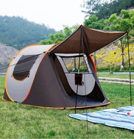 Tente de camping pliable, légère, écologique, pour 3-4 personnes, ouverture automatique rapide, protection solaire, été, une chambre.