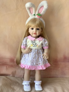 Kit de Muñeca <span class=keywords><strong>Reborn</strong></span> Realista R&B de 55 cm, de Vinilo, con <span class=keywords><strong>Ojos</strong></span> <span class=keywords><strong>Abiertos</strong></span> y Brillantes, Juguete Suave para Niñas, Ropa de Bebé - Product Image 6